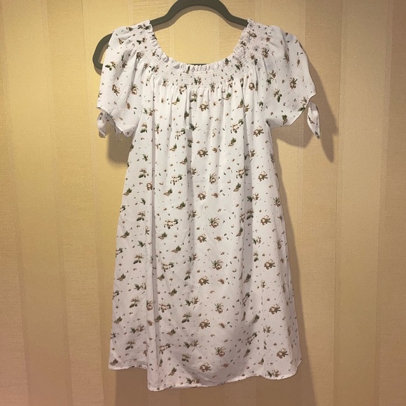 ECRU LABS Floral Print Off Shoulder Mini Dress - Picture 5 of 6